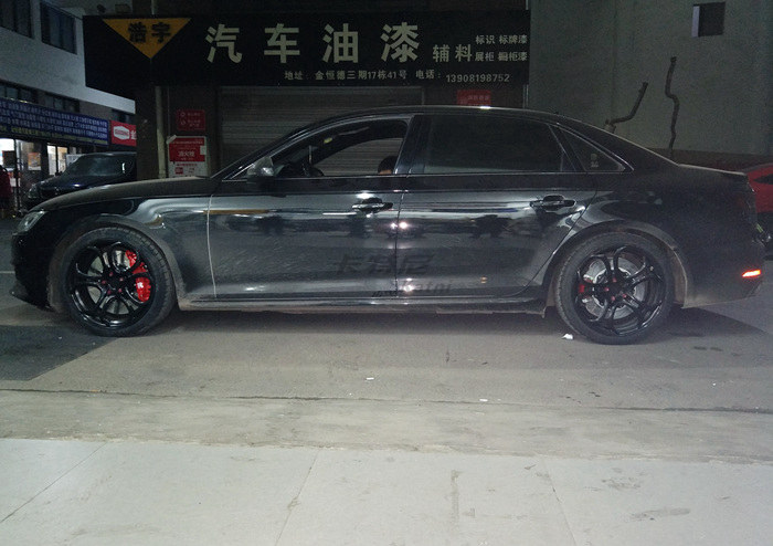 成都奧迪A4L改裝AP9560剎車(chē)CZV后輪加大碟