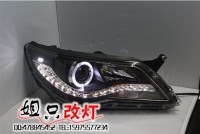 大眾途觀天使眼大燈總成 雙光透鏡天使眼光圈LED淚眼 途觀氙氣大燈總成
