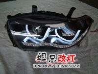 豐田漢蘭達(dá)天使眼大燈總成，氙氣燈大燈總成，漢蘭達(dá)LEDU型天使眼雙光透鏡
