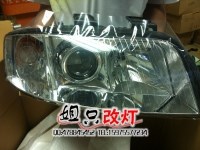 03奧迪A6大燈改裝，奧迪A6天使眼LED淚眼大燈，A6改裝進(jìn)口海拉2代雙光透鏡