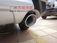 比亞迪S6尾喉圓型/不銹鋼，BYDS6消聲器，S6改裝尾喉，改裝比亞迪S6，S6外觀改裝圖片，比亞迪S6改裝選奔越