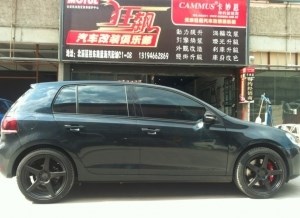 大眾高爾夫6 AP5200剎車套件ADV1輪轂R20尾燈