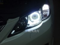 丰田新锐志改装超亮LED天使眼氙气灯RX350双光透镜黑电装安定器