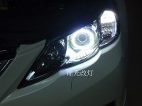 豐田新銳志改裝超亮LED天使眼氙氣燈RX350雙光透鏡黑電裝安定器