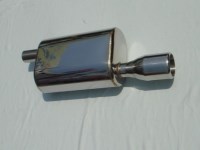 通用扁鼓鼓身單出改裝排氣管F009品牌
