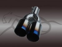 通用烤藍(lán)雙嘴改裝排氣管F009品牌