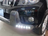 豐田霸道普拉多PRADO加裝日間行車燈鷹眼高亮LED日行燈