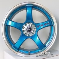 18寸日系 大眾 榮威力獅改裝鋁合金輪轂5*100/114.3藍色胎鈴YLX