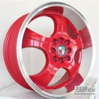 17寸4*100/114.3迷你 雅科仕 日系 凱越改裝紅色寬邊輪轂胎鈴YLX