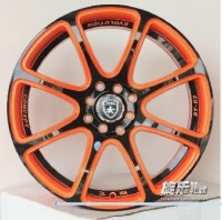 17寸4*100/114.3伊蘭特騏達(dá)吉利日系改裝鋁合金輪轂桔紅胎鈴YLX