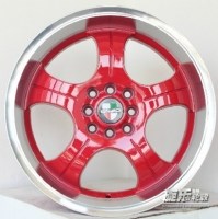 17寸4*100/114.3迷你 雅科仕 日系 凱越改裝紅色寬邊輪轂胎鈴YLX