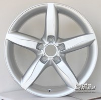 18寸8J 5*112 ET66.6奧迪系列專(zhuān)用 改裝鋁合金輪轂銀色胎鈴YLXJ