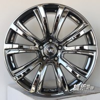 19寸8J 5*114.3 ET43英菲尼迪 凌志 日系改裝黑電鍍輪轂胎鈴YLX