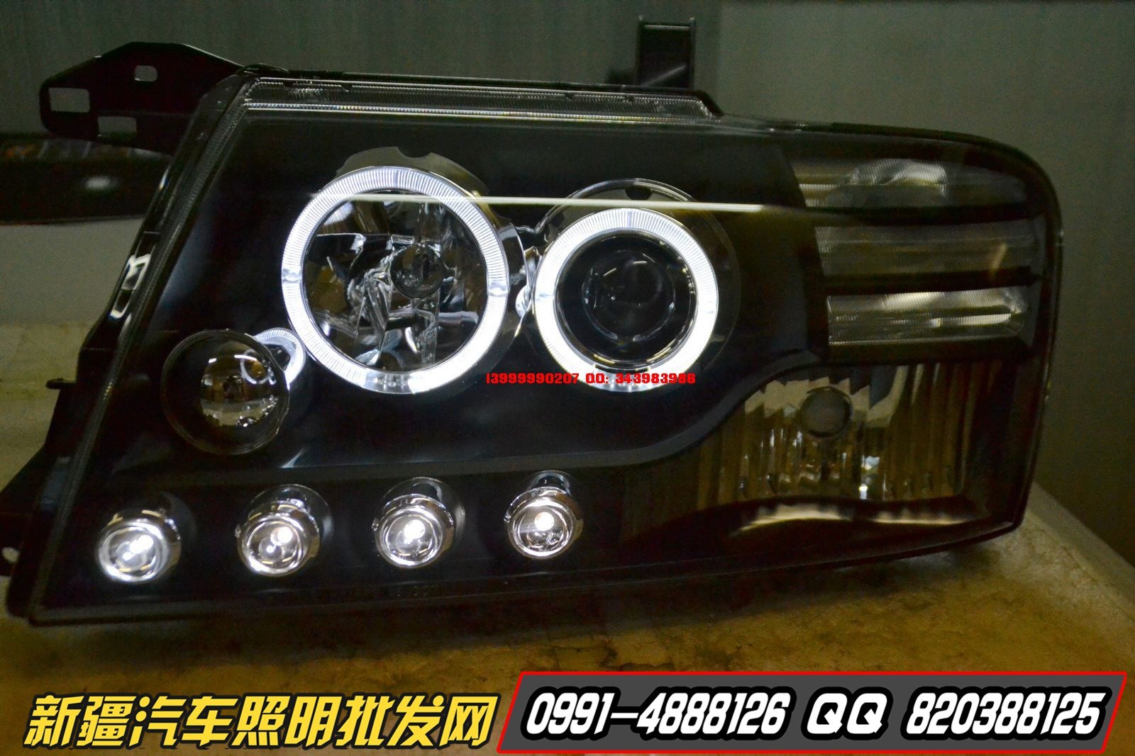 三菱帕杰羅V73 雙天使眼 LED淚眼 雙光透鏡 龍鼎大燈總成