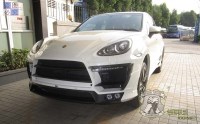 2011-2013款卡宴TURBO前臉 4.8T大嘴前杠/日間行車LED燈/護(hù)板/網(wǎng)