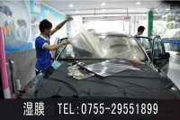 深圳寶安固戍專業(yè)汽車貼膜店|寶馬740全車汽車貼玻璃膜防爆膜