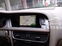 深圳新款奧迪A4L原車屏升級手寫導(dǎo)航|高清倒車后視