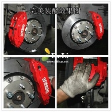 大連德利汽車(chē)改裝君威2.4換裝UPSOAR4P280-355MM剎車(chē)套裝