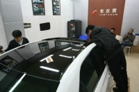 成都車身改色貼膜 高仿全景天窗膜，亮黑膜