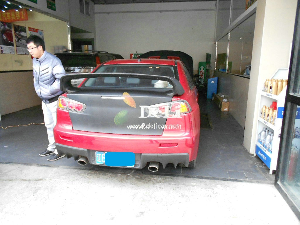 大連德利汽車改裝EVO改裝碳纖維機蓋HKS進氣