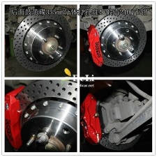 大連德利汽車改裝雅科斯加長(zhǎng)版升級(jí)UPSOAR前后剎車套裝作業(yè)