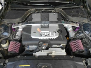 大連德利汽車改裝G25改FGK排氣KN69進(jìn)氣獅特拉桿