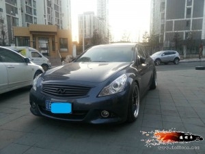 大連德利汽車改裝英菲尼迪G25改裝AP7040 7600剎車日本W(wǎng)ORK輪轂 鈦合金排氣等