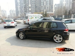 大連德利汽車改裝高爾夫6GTI 改裝R20輪轂 D2避震FORGE泄壓閥 KN進(jìn)氣 RES排氣