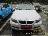 寶馬改色原車紅色3系改亞光白