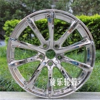 18寸前后配十幅 銀色電鍍 定制彩色電鍍 改裝鋁合金炫彩輪轂