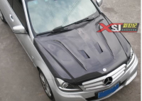 12奔馳W204碳纖維機蓋 奔馳204改裝C63機蓋 奔馳C200 C300大包圍