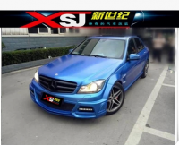 12奔馳W204包圍 奔馳C200 C260 C300碳纖后唇 奔馳C級改C63后唇