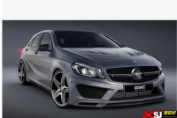 新款奔馳A級A180 200 260改裝GSC大包圍中網(wǎng)排氣AMG碳纖維機蓋