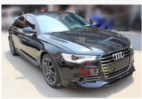 奧迪A6L改裝ABT款小包圍 PU材質(zhì)前唇后唇 排氣尾喉尾翼大包圍機(jī)蓋