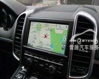 12款保時捷卡宴原車屏升級導航|加裝GPS導航手寫凱立德導航|加倒車影像