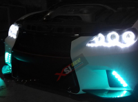 老款銳志改裝GS前杠 龍眼前杠LED燈老款銳志改裝GS大包圍