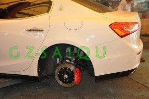 瑪莎拉蒂ghibli后輪升級Brembo 4活塞剎車套裝 ghibli Brembo剎車