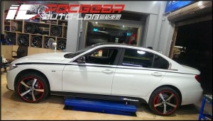 寶馬新3系F35 328改裝意大利BREMBO前4后2剎車套裝--長沙匯格車研專業(yè)寶馬改裝