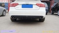 奧迪A5 M鼓 原裝位不銹鋼排氣管改裝 改裝跑車音排氣管 雙邊四出排氣管