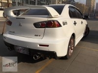 大宇車迷站 13款三菱翼神 改裝臺(tái)產(chǎn)EVO10分體大包圍+CGW中尾段雙邊單出排氣系統(tǒng)