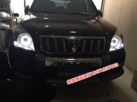 北京霸道大燈改裝透鏡氙燈天使眼惡魔眼馳遠(yuǎn)改燈 海拉5透鏡Q5小糸飛利浦歐司朗