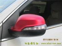 奇瑞瑞虎5改色貼膜 金屬紅倒車鏡貼膜