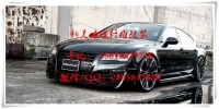 奧迪A7 改裝WALD款 大小包圍前杠唇后杠唇側(cè)裙 碳纖尾翼 尾嘴尾喉奧迪A7碳纖維前后唇尾翼