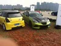 現(xiàn)代酷派升級改裝賽道大包圍前杠排氣升級碳纖維機蓋改裝