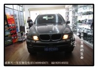 成都06款老寶馬X5改車燈|成都寶馬X5車燈改裝