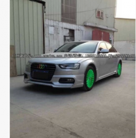 Audi奧迪A4L1.8T改裝WALD大小包圍 新款A4改前唇后唇側(cè)裙排氣尾嘴
