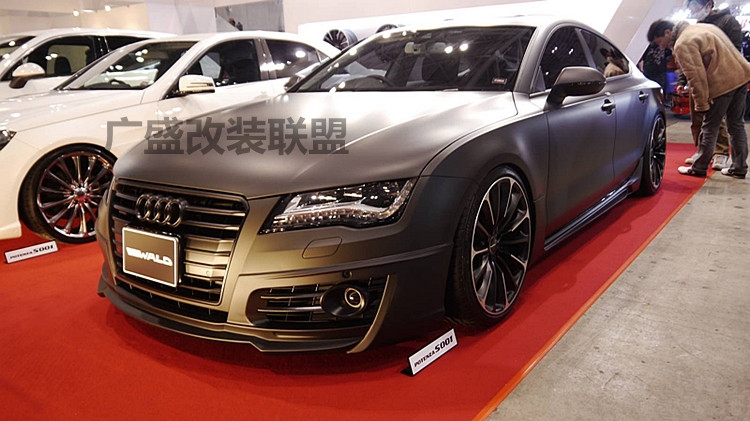 奧迪A7改裝WALD小包圍尾翼前唇后唇排氣管大包圍碳纖維RS7中網(wǎng)