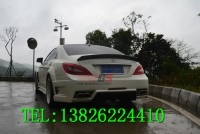 奔馳CLS300 350 AMG級W218改裝GSC寬體大包圍排氣管碳纖維機蓋