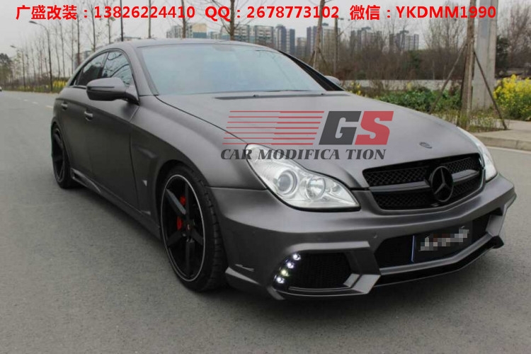 奔馳CLS300 350 AMG級(jí)W219改裝WALD大包圍排氣管碳纖維尾翼后唇