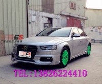 奧迪A4L B9改裝WALD小包圍RS4前唇后唇尾翼排氣管大包圍碳纖維